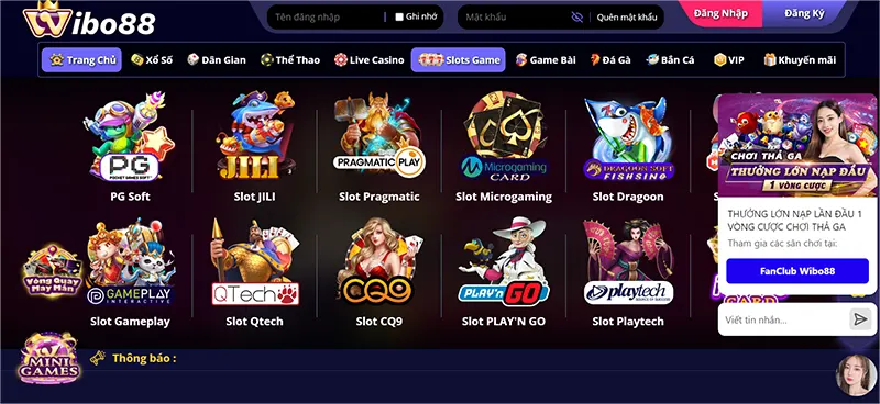 Tìm hiểu chi tiết về sảnh slot game Wibo88 uy tín hàng đầu