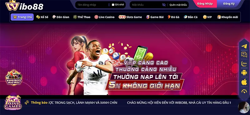 Wibo88 là một thương hiệu nhà cái cá cược trực tuyến uy tín hàng đầu hiện nay