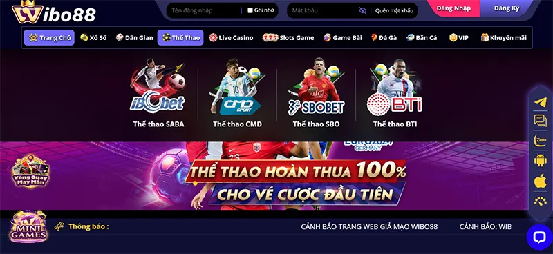 Chơi kèo Châu Á tại nhà cái thể thao Wibo88 được nhiều người lựa chọn