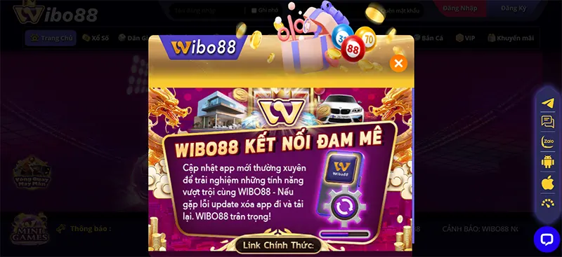 Đăng nhập Wibo88 và trải nghiệm những trò chơi hấp dẫn hàng đầu