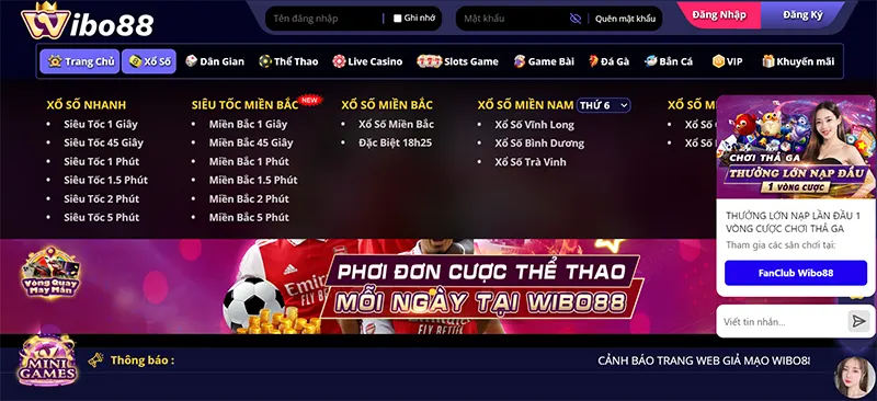 Xổ số Wibo88 với tỷ lệ trả thưởng cao hàng đầu hiện nay